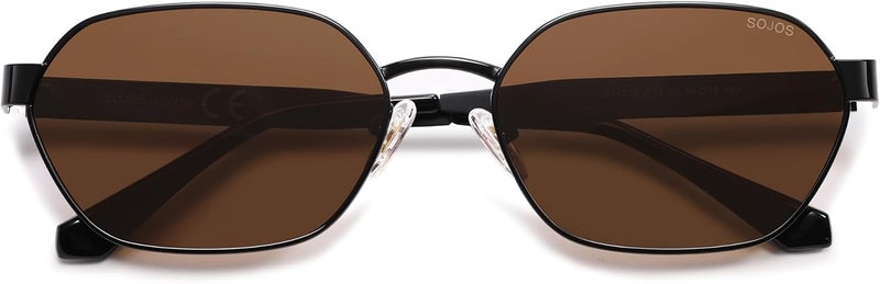 Sojos Trendy Polarized Hexagon Sunglasses for Women Men, UV400 Retro Rectangle Shades SJ1238 - Image 1